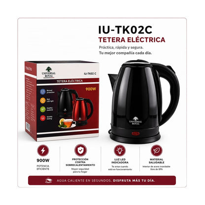 Tetera Eléctrica Universal Royal IU-TK02C Hervidor De Agua 9000W Acero Inoxidable
