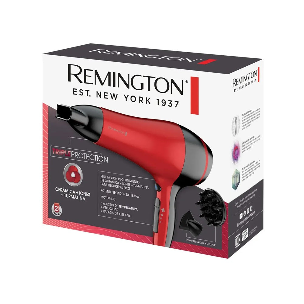 Secador De Cabello Remington D3080R Triple Protection 1875W Antifrizz