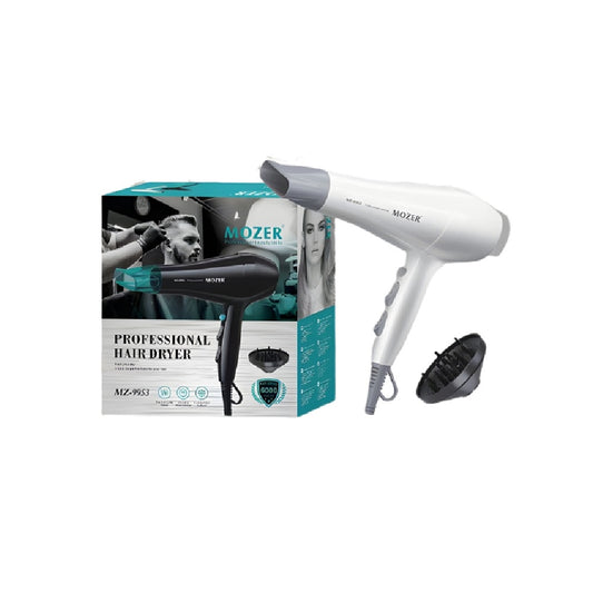 Secador Profesional Mozer MZ-9953 De Alta Potencia Con Boquilla Y Difusor