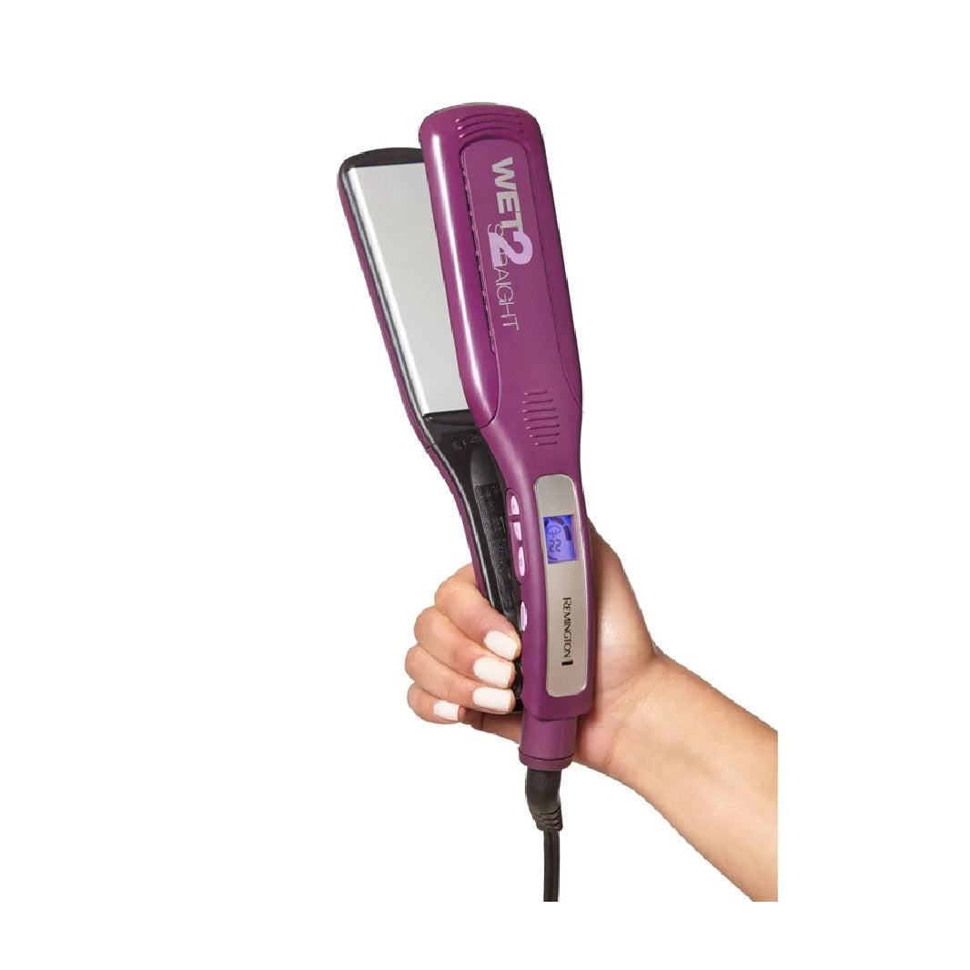 Plancha De Cabello Remington Wet2Straight Morada Seca Y Alisa S7300