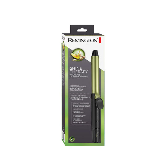 Pinza Rizadora Remington Shine Therapy Cerámica Con Aguacate 210°C
