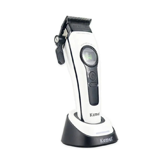 Máquina De Cortar Cabello Kemei Profesional Con Motor Brushless Y Base De Carga