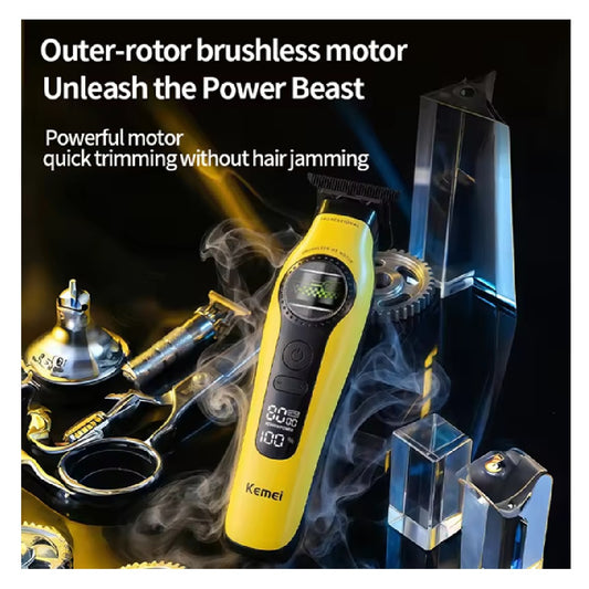 Máquina De Cortar Cabello Kemei Profesional Motor Brushless 8000 RPM