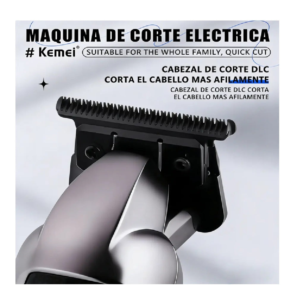 Patillera Profesional Kemei KM-1807 Recortadora Inalámbrica 8000 RPM