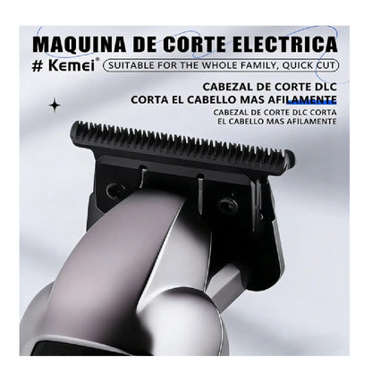 Patillera Profesional Kemei KM-1807 Recortadora Inalámbrica 8000 RPM