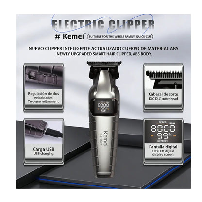 Patillera Profesional Kemei KM-1807 Recortadora Inalámbrica 8000 RPM