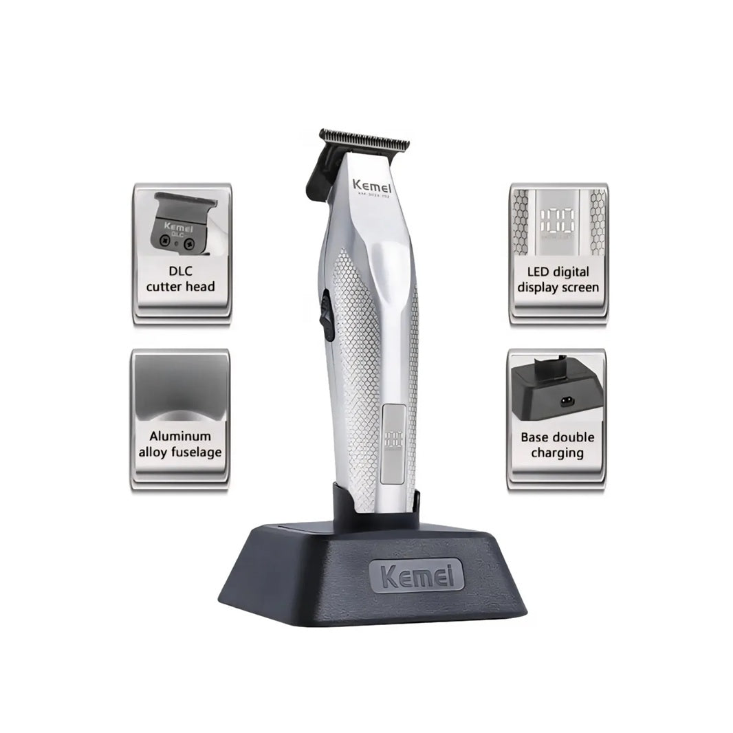 Patillera Profesional Kemei KM-3023-702 Inalámbrica 9000 RPM Cuerpo Metálico