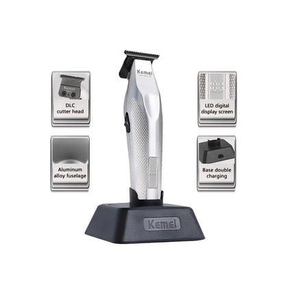Patillera Profesional Kemei KM-3023-702 Inalámbrica 9000 RPM Cuerpo Metálico
