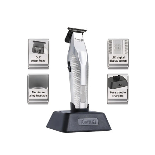 Patillera Profesional Kemei KM-3023-702 Inalámbrica 9000 RPM Cuerpo Metálico