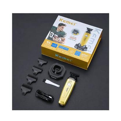 Patillera Profesional Kemei KM-90-5 Cuchilla DLC 7500 RPM Base De Carga