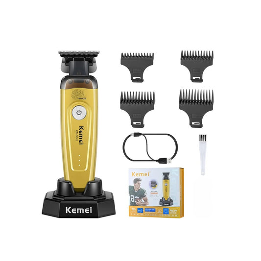 Patillera Profesional Kemei KM-90-5 Cuchilla DLC 7500 RPM Base De Carga