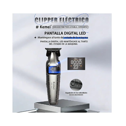 Patillera Profesional Kemei KM-1807 Recortadora Inalámbrica 8000 RPM