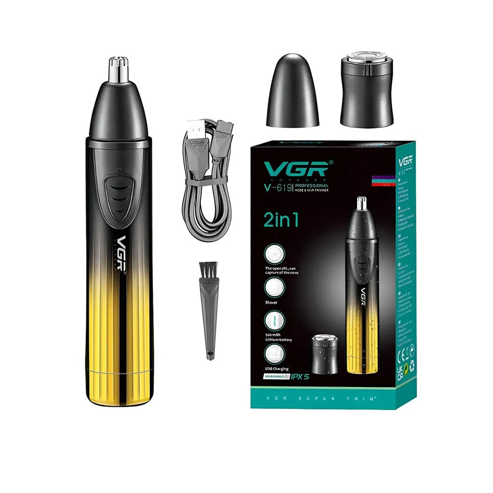 Depilador De Nariz Y Oído VGR V-619 Recortador Facial 2 En 1 IPX5