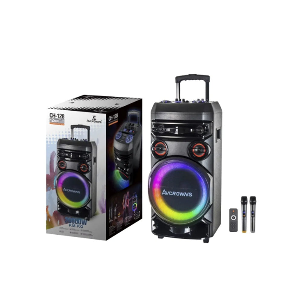 Cabina De Sonido Avcrowns CH-128 De 12 Pulgadas 20000W P.M.P.O Bluetooth