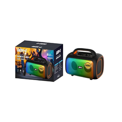 Parlante Portátil Gedi-G GD-2600 Parlante Con Luces LED RGB 10000W P.M.P.O