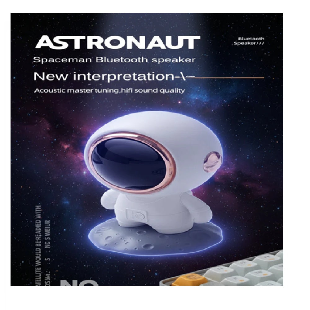 Mini Altavoz Inalámbrico Astronauta GTS-2097 Con Luces Y Batería Recargable