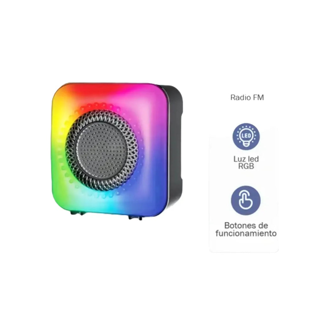 Mini Parlante Bluetooth Greatnice De 3 Pulgadas Luces Flame Light Recargable