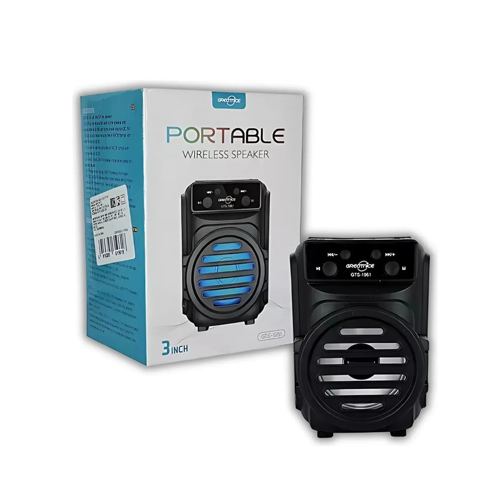 Mini Parlante Bluetooth Greatnice GTS-1961 De 3 Pulgadas Luces RGB Flash Light