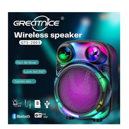 Mini Cabina Inalámbrica Greatnice GTS-2003 Recargable TWS FM