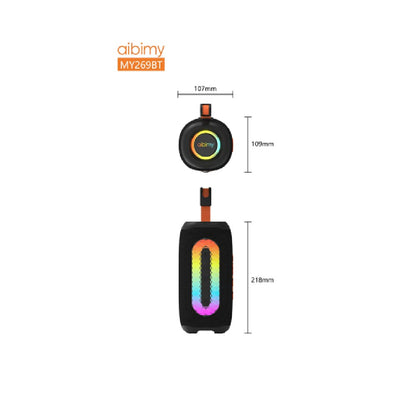 Parlante Portátil Bluetooth Aibimy MY-269 Luces LED RGB