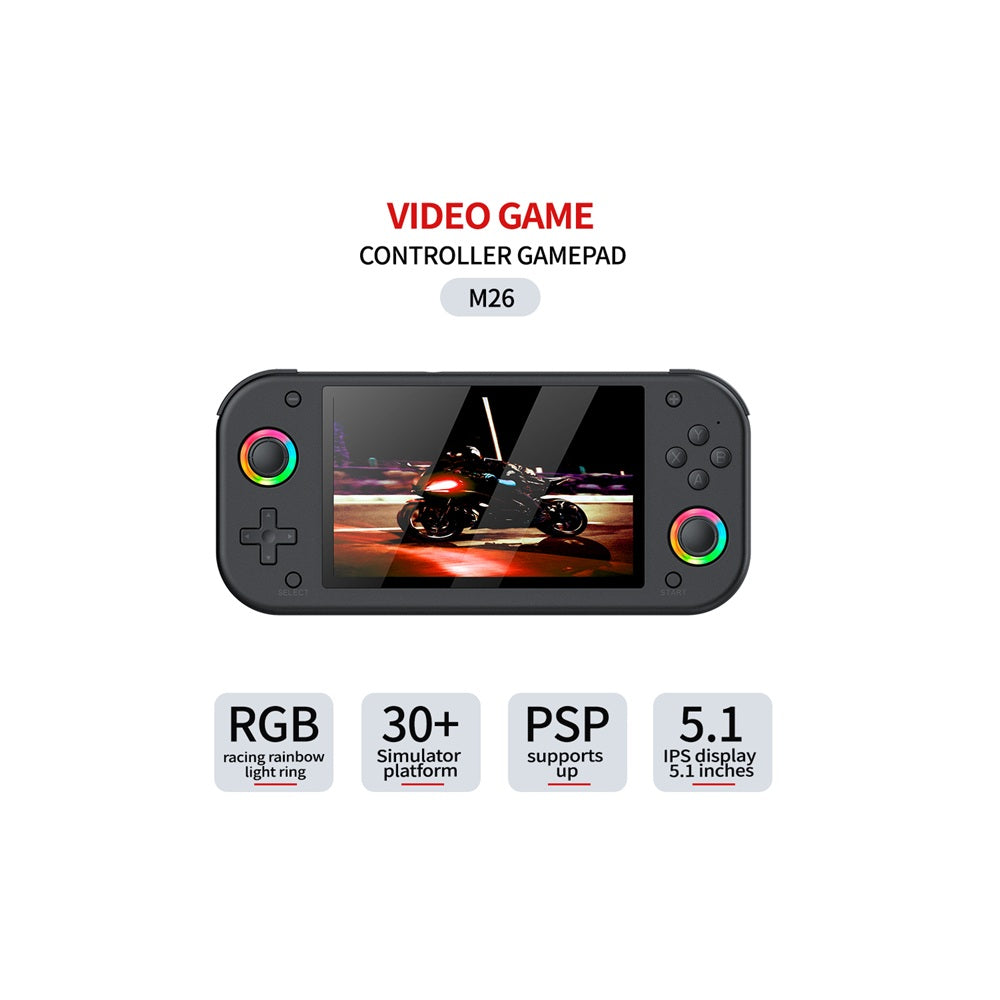 Consola De Videojuegos Portátil Retro M26 Con Luces RGB Y Pantalla HD