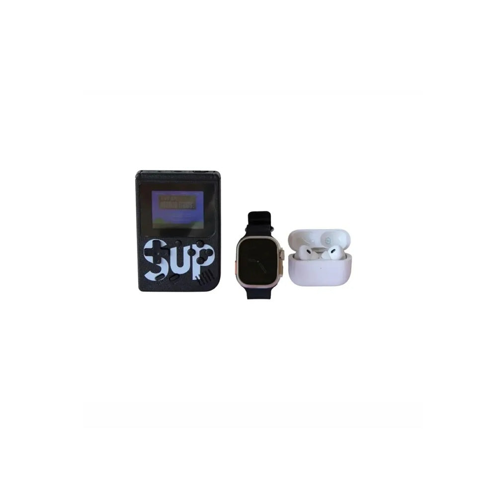 Combo Smartwatch K12 Mini Con Correas + Consola Portátil Game Box 400 En 1