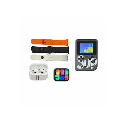 Combo Smartwatch K12 Mini Con Correas + Consola Portátil Game Box 400 En 1