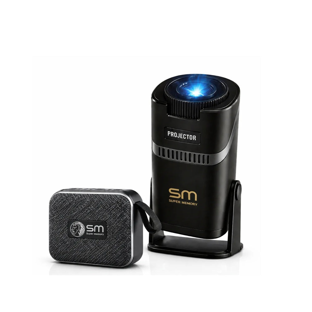 Proyector Multimedia Portátil SM-320 Con Parlante Bluetooth RGB Y Control Remoto