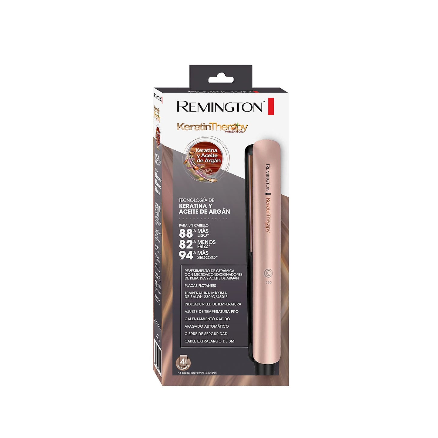 Plancha Alisadora Original Remington Keratina y Aceite De Argán