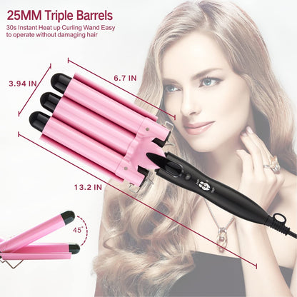 Rizador De Pelo Difusor De Cabello Triple Barril