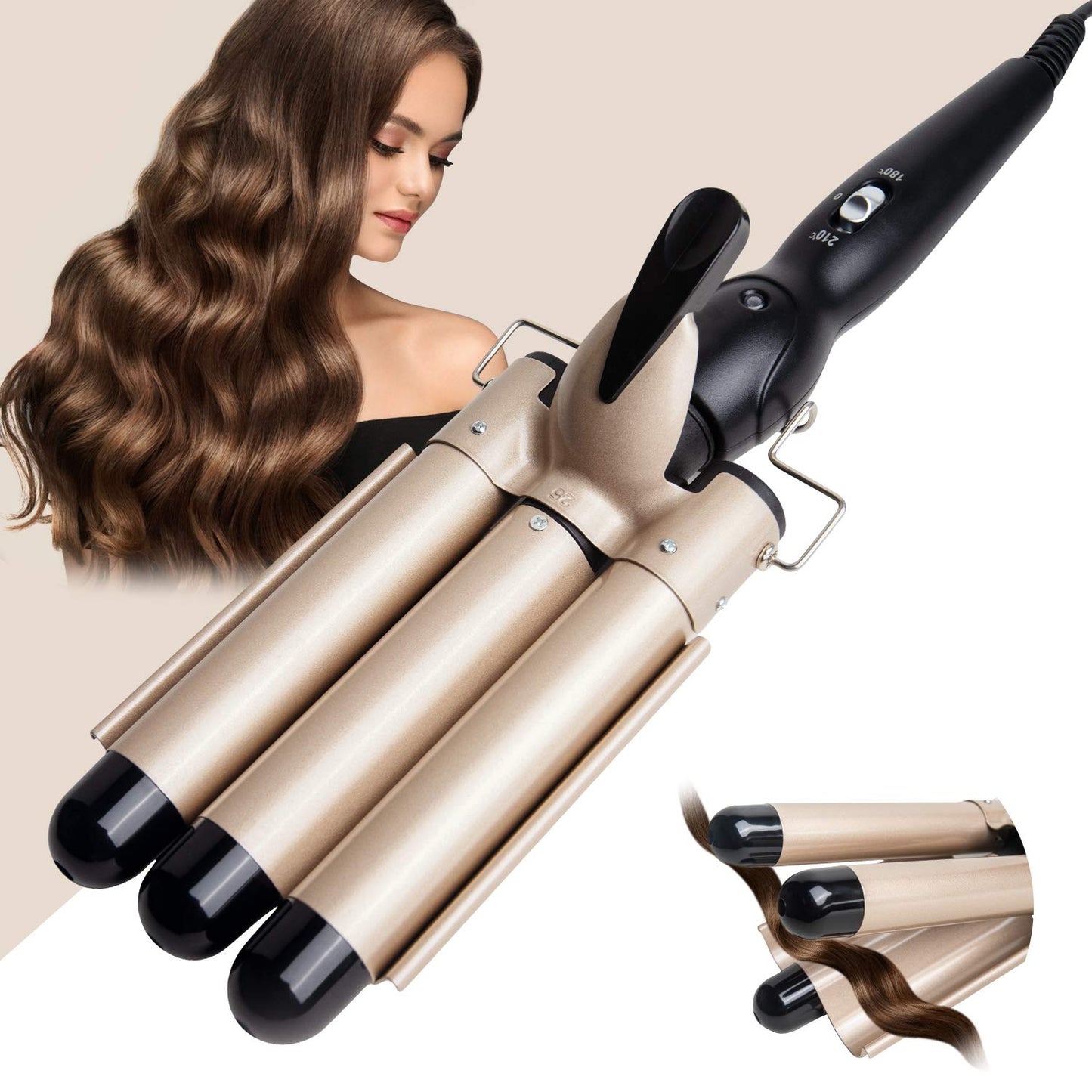 Rizador De Pelo Difusor De Cabello Triple Barril
