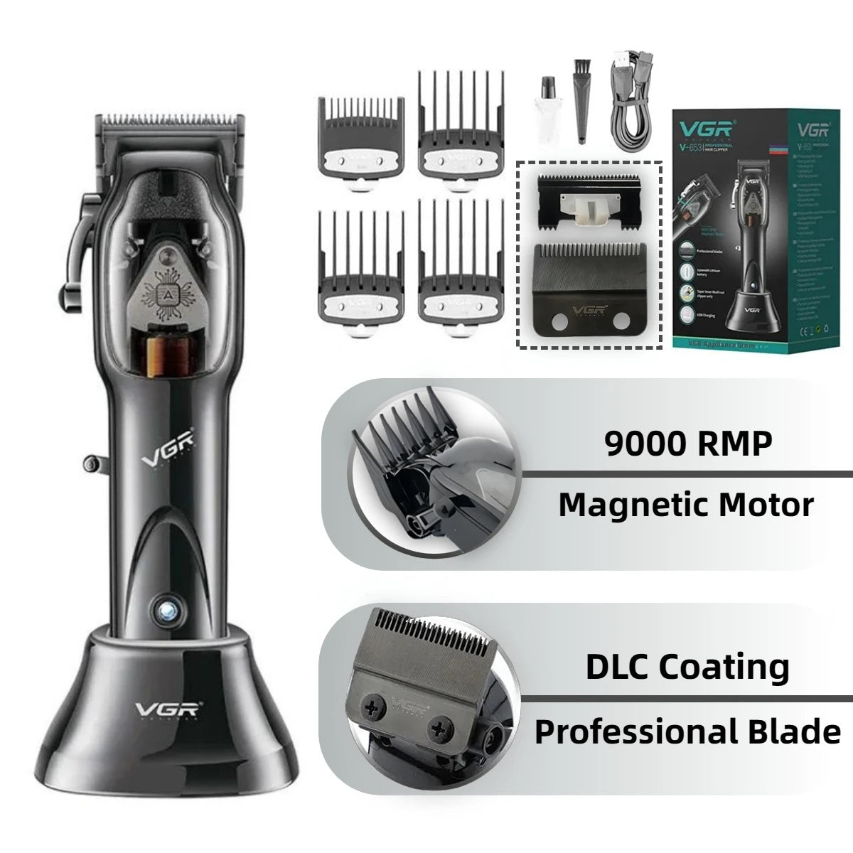 Maquina Cortadora De Cabello Original VGR V-653