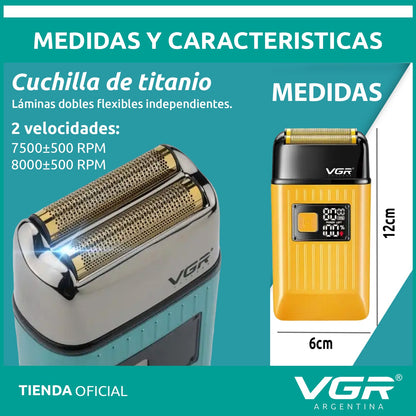 Afeitadora Eléctrica VGR V-357 Patillera 2en1 Impermeable