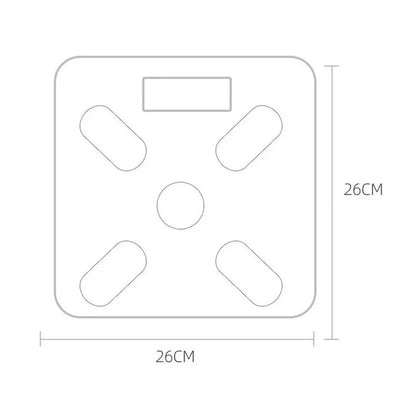 Bascula Intligente Bluetooth De Vidrio, Medidas En Libras & Kg