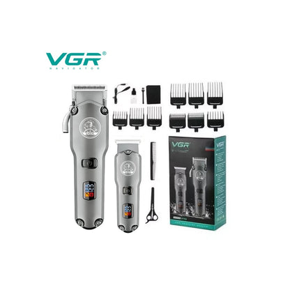 Kit Maquinas Para Cortar Cabello Profesional Set VGR V675
