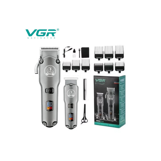 Kit Maquinas Para Cortar Cabello Profesional Set VGR V675