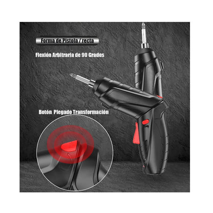 Kit Taladro Inalambrico Extensor Copas Puntas Destornillador