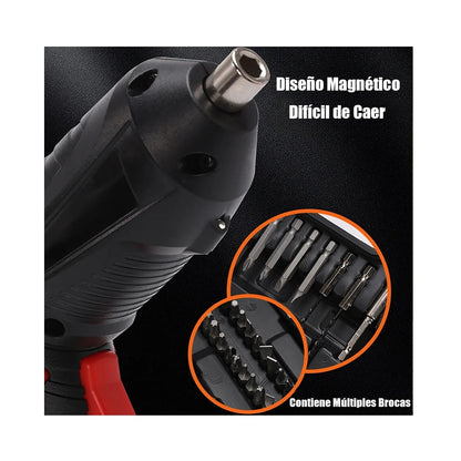 Kit Taladro Inalambrico Extensor Copas Puntas Destornillador