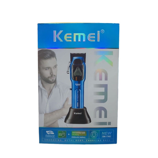 Maquina Para Cortar Cabello Original E Inalambrica Kemei 1763 Recargable