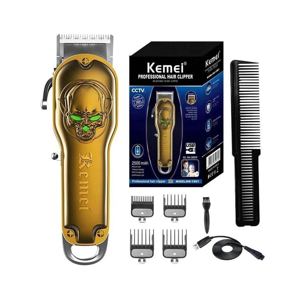Maquina Cortadora De Cabello Original Kemei KM-1961 Calavera