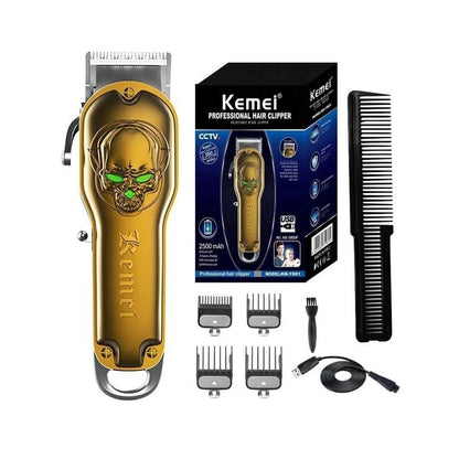 Maquina Cortadora De Cabello Original Kemei KM-1961 Calavera