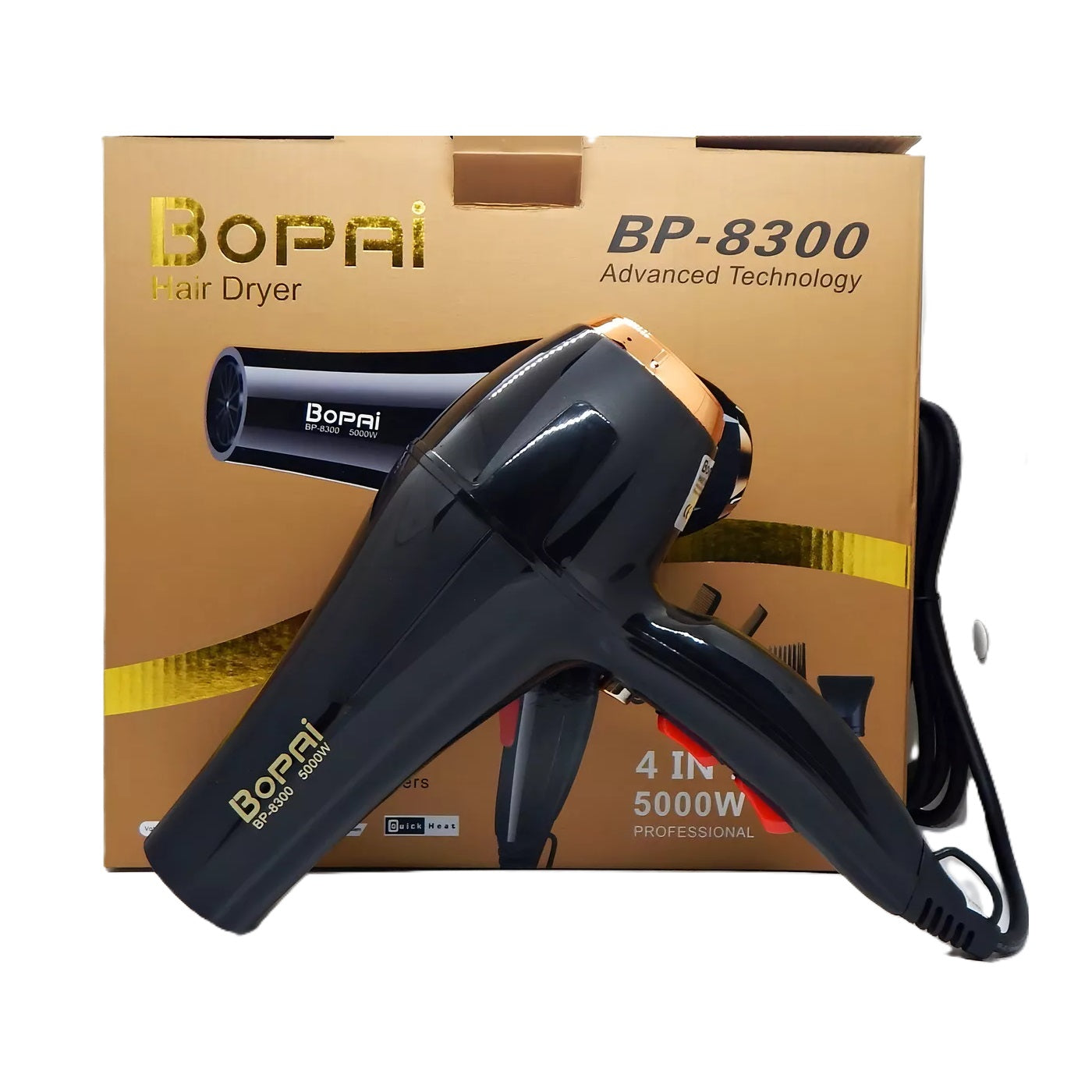 Secador Para Cabello 4 En 1 Bopai BP-8300