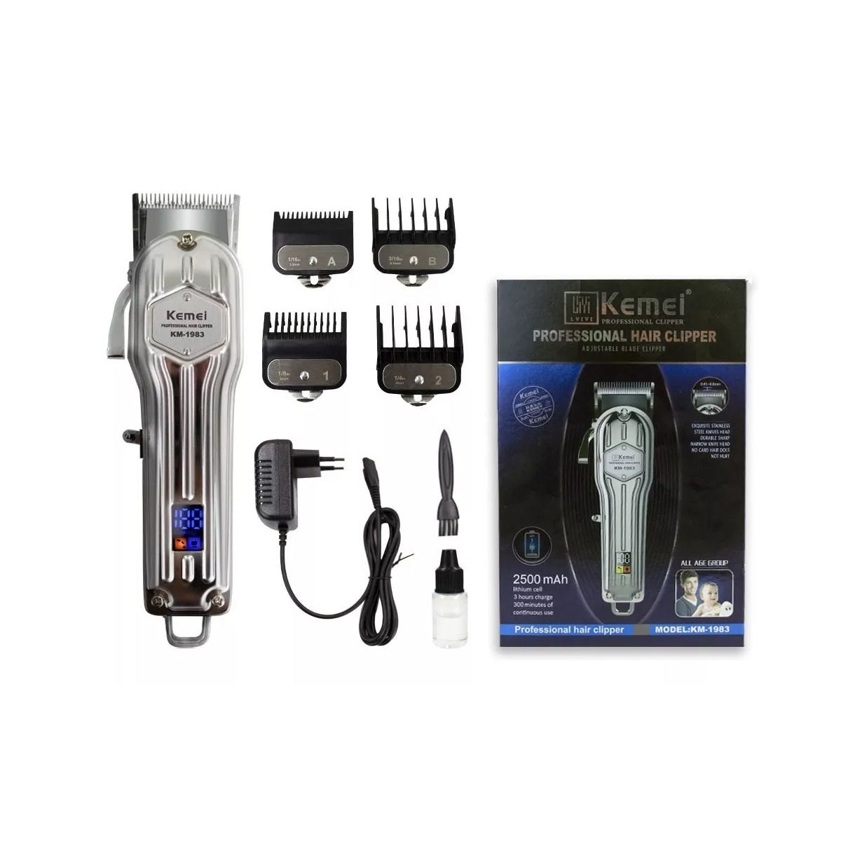 Maquina Cortadora De Pelo Inalambrica KM-1983