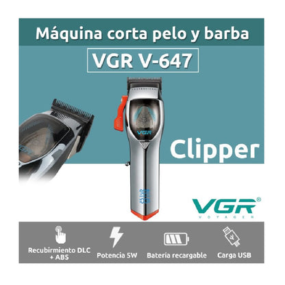 Maquina De Peluqueria VGR Original E Inalambrica V-647