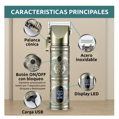 Maquina Peluquera VGR Original E Inalambrica V-697