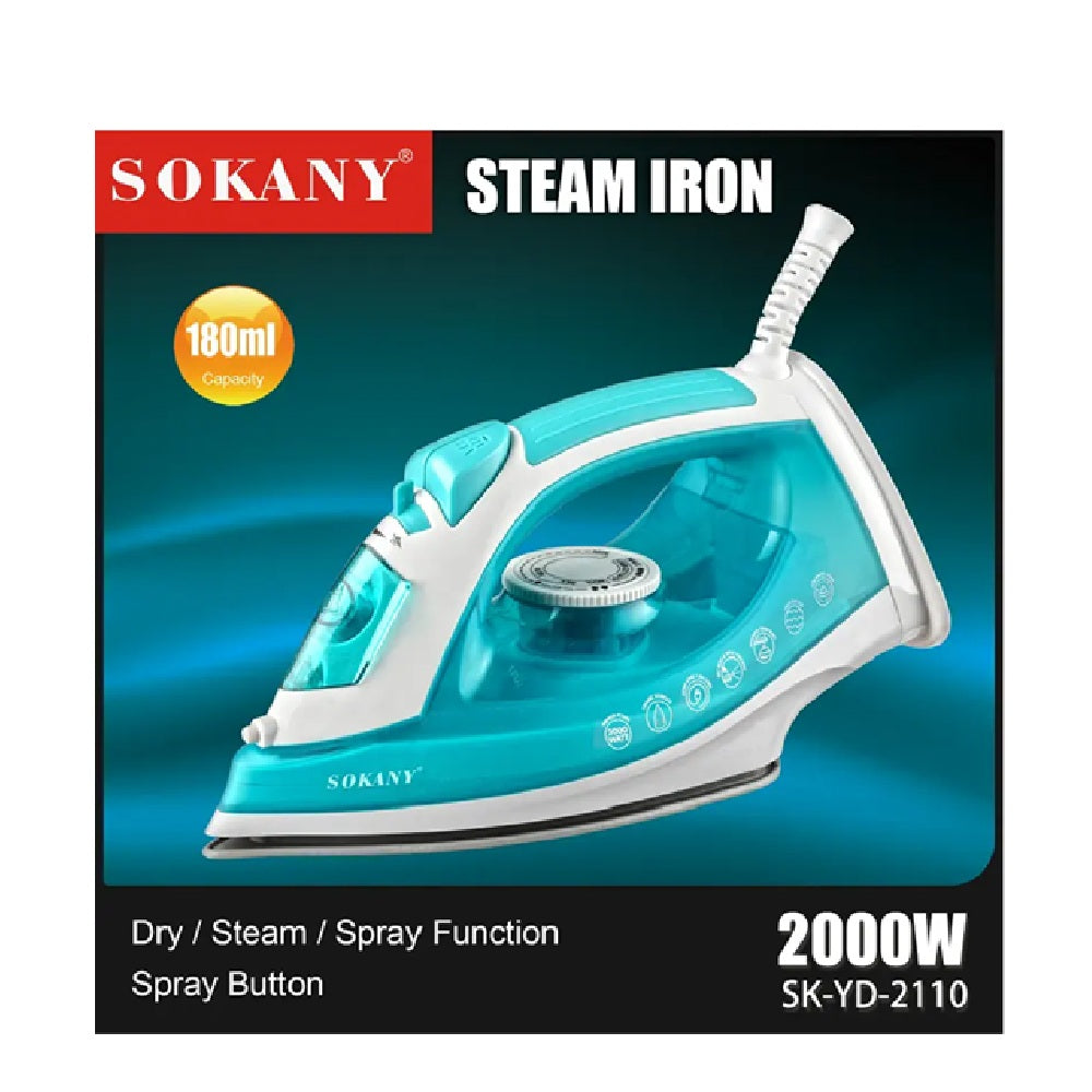 Plancha A Vapor Para Ropa Sokany 2000 W