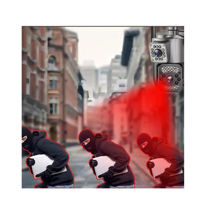 Camara De Seguridad Doble Lente Vision Nocturna