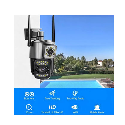 Camara De Seguridad Doble Lente Vision Nocturna