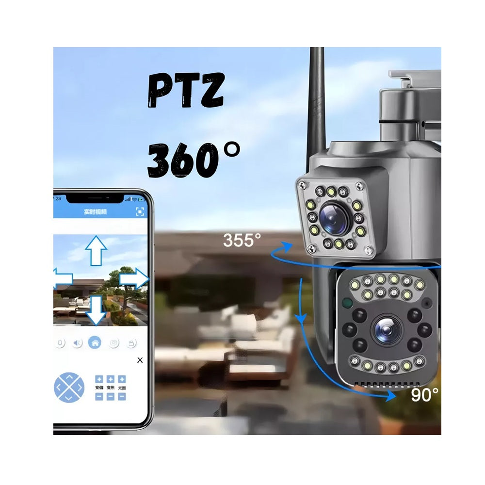 Camara De Seguridad Doble Lente Vision Nocturna
