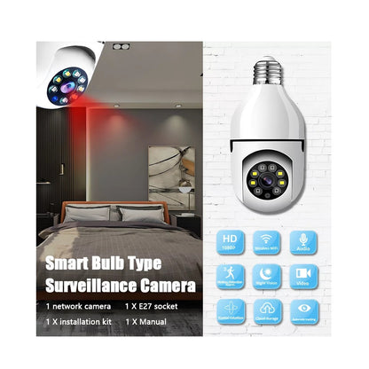 Cámara Bombillo De Seguridad 360° Giratoria Visión Nocturna